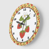 Strawberry Fruit Kitchen Wanduhr (Winkel)