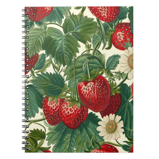 Strawberry Fruit Pattern  Notizblock (Vorderseite)