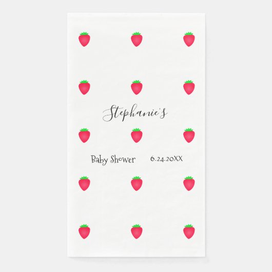 Strawberry Fruit Patterns Baby Shower Boys Girls Serviette (Vorderseite)