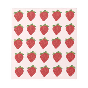 Strawberry Fruit Strawberries Notizblock