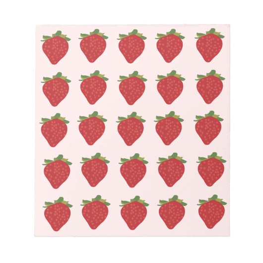 Strawberry Fruit Strawberries Notizblock (Vorderseite)
