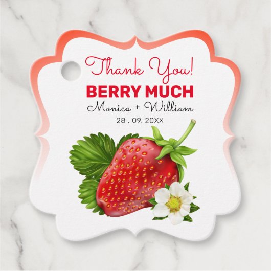 Strawberry Fruit Vielen Dank Geschenkanhänger (Vorderseite)