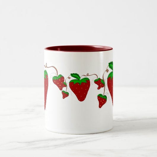 Strawberry Fun Zweifarbige Tasse (Mittel)