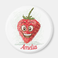 Strawberry funny personalized cute fridge