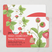 Strawberry Garden Einladung (Vorne/Hinten)
