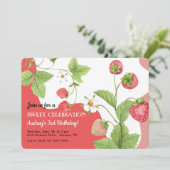 Strawberry Garden Einladung (Stehend Vorderseite)