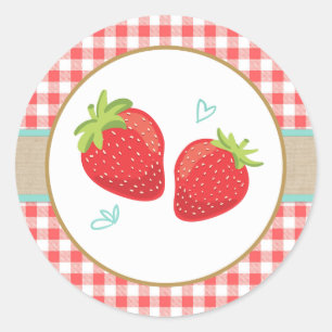 Strawberry Geburtstagsticker Umschlag Aufkleber Pi