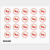 Strawberry Geburtstagsticker Umschlag Aufkleber Pi (Blatt)