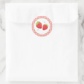 Strawberry Geburtstagsticker Umschlag Aufkleber Pi (Tasche)