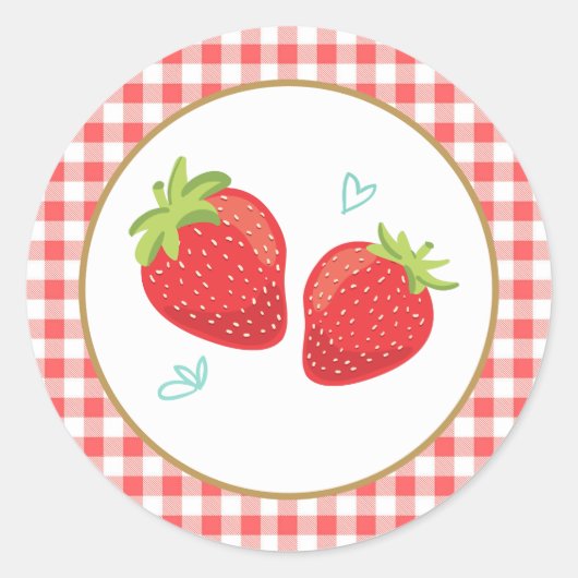 Strawberry Geburtstagsticker Umschlag Aufkleber Pi (Vorderseite)