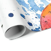 Strawberry gesundes Essen. Waterfarbe Geschenkpapier (Rolleneckpunkt)
