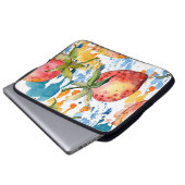 Strawberry gesundes Essen. Waterfarbe Laptopschutzhülle (Vorne Knopf)