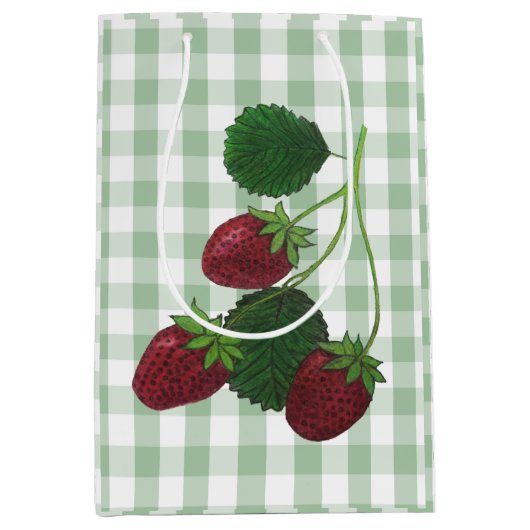 Strawberry Gift Bag Mittlere Geschenktüte (Vorderseite)