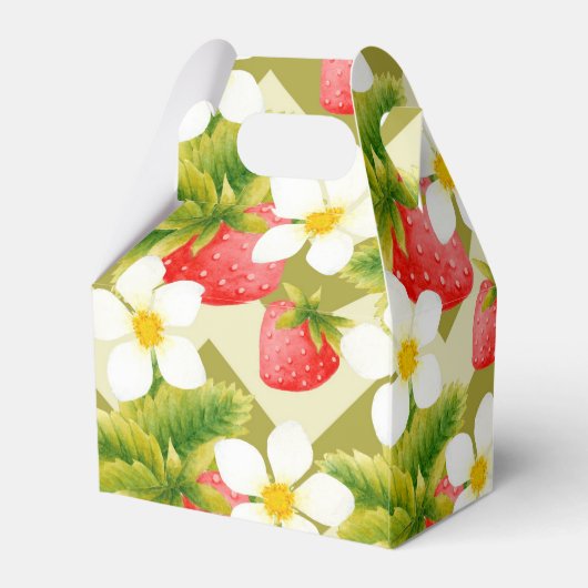 Strawberry Gift Favor Box Geschenkschachtel (Rückseite)