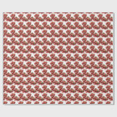 Strawberry Gift Wrap Wrapping Paper Geschenkpapier (Flach)
