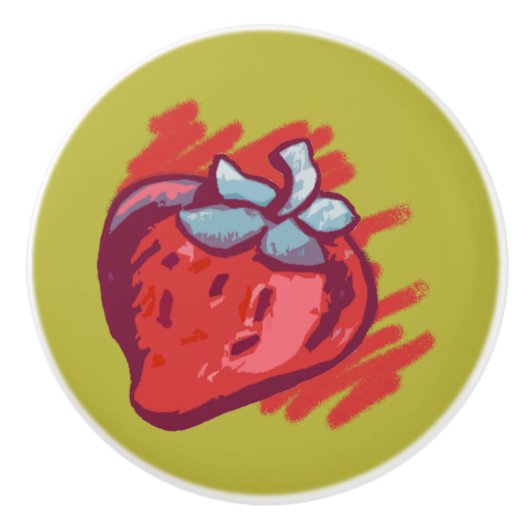 Strawberry Gifts Keramikknauf (Vorderseite)