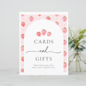 Strawberry Gifts Sign | Erdbeerzeichen (Stehend Vorderseite)