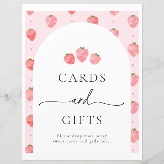 Strawberry Gifts Sign | Erdbeerzeichen (Vorderseite)