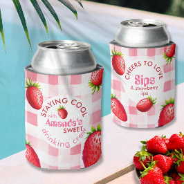 Strawberry Gingham Bachelorette Drink Crew Cooler Dosenkühler