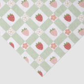 Strawberry Gingham Berry Themed Seidenpapier (Ausschnitt)