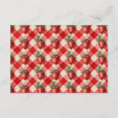 Strawberry Gingham Cottage Diapper Raffle Begleitkarte (Rückseite)