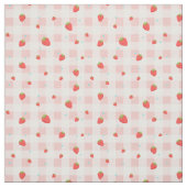 Strawberry Gingham Fabric Stoff (Muster)