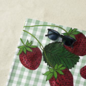 Strawberry Gingham Fitness Strandtuch (Beispiel)