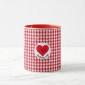 Strawberry Gingham Liebe Tasse (Zentrum)