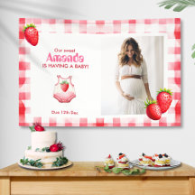 Strawberry Gingham mit Baby Dusche Retro Picnic