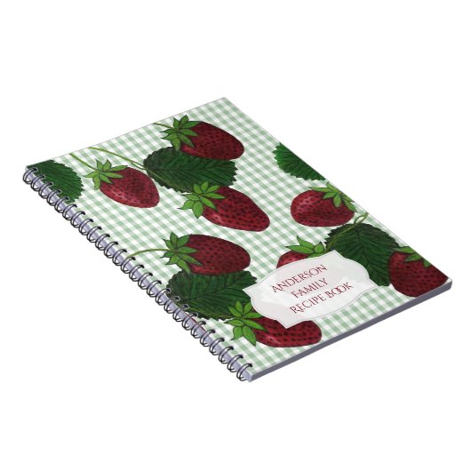Strawberry Gingham Notizblock (Rechte Seite)