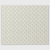 Strawberry Gingham Pastel Green 1st Birthday Geschenkpapier (Flach)