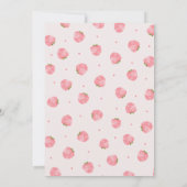 Strawberry Girl 1. Geburtstag Berry Erster Geburts Einladung (Rückseite)