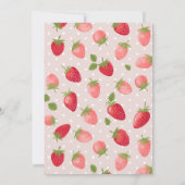 Strawberry Girl 1. Geburtstag Einladung (Rückseite)