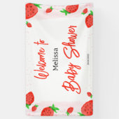 Strawberry Girl Baby Dusche Banner (Vertikal)