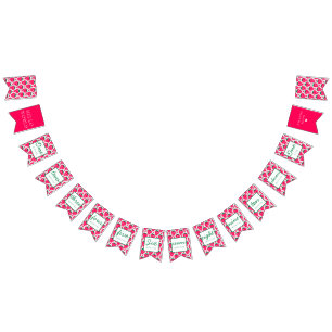 Strawberry Girl Berry 1. Geburtstags-Meilensteine Wimpelkette