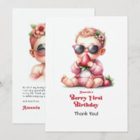 Strawberry Girl Berry Erster Geburtstag