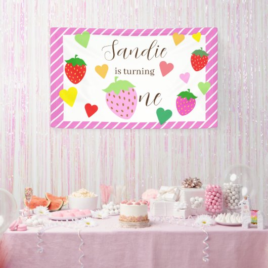 Strawberry Girl Birthday Party Banner (Party)