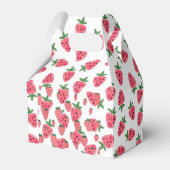 Strawberry Girl First Birthday Party Danke Geschenkschachtel (Rückseite)