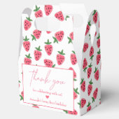 Strawberry Girl First Birthday Party Danke Geschenkschachtel (Geöffnet)