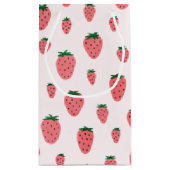 Strawberry Girl First Birthday Party Kleine Geschenktüte (Rückseite)