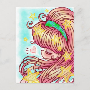 Strawberry Girl Postcard Postkarte