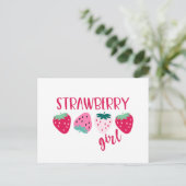 Strawberry Girl Postkarte (Stehend Vorderseite)