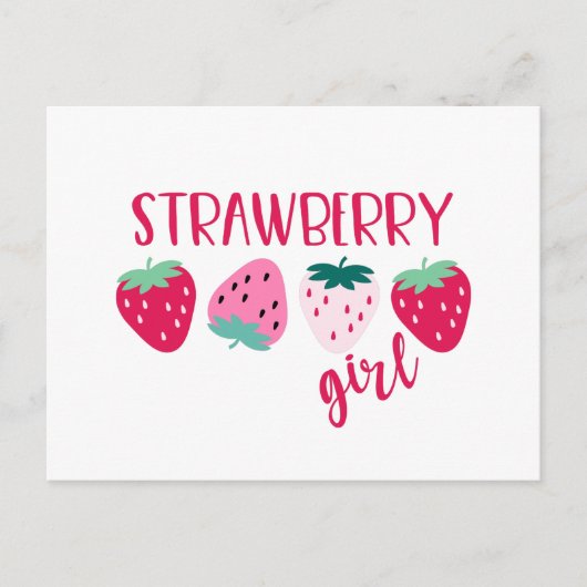 Strawberry Girl Postkarte (Vorderseite)