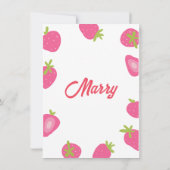 Strawberry Girl Sweet Valentinstag Mitteilungskarte (Rückseite)