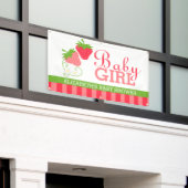 Strawberry Girls Babydusche Banner (Äußeres Gebäude)