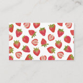 Strawberry Girls Babydusche Begleitkarte (Rückseite)