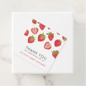 Strawberry Girls Babydusche Danke Geschenkanhänger (Beispiel)