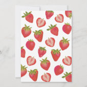 Strawberry Girls Babydusche Einladung (Rückseite)