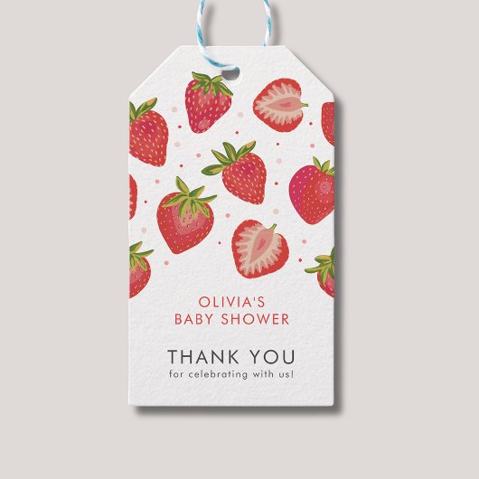 Strawberry Girls Babydusche Geschenkanhänger