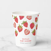 Strawberry Girls Babydusche Pappbecher (Rückseite)